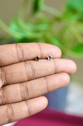 Black Star Earlobe/Helix Ball back studs - H4