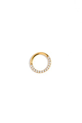 316 L Elegant Crystal Front Stoned Nose Ring/Septum Ring - NR02