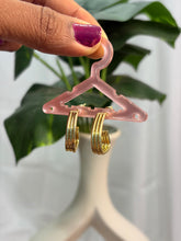 Three layered Gold Hoop Earrings-HE012