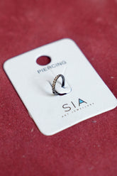 Black stoned nose ring