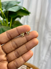 Butterfly Stone Gold plated studs - SSB19