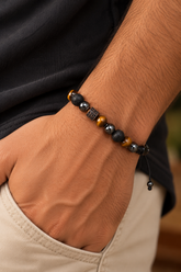 Men’s Tiger Eye & Lava Stone-MB02