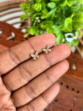 Cute Butterfly Diamond Replica Helix Studs Gold