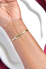 316L- Crystal Loop Anti-Tarnish Stainless Steel Bracelet