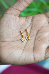 Curved love gold plated bugadi