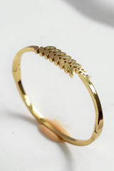 316L- Crystal Leaf Anti-Tarnish Stainless Steel Bracelet