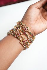 Antique Temple Stone Designer Bangle - Set of 1 - AB03