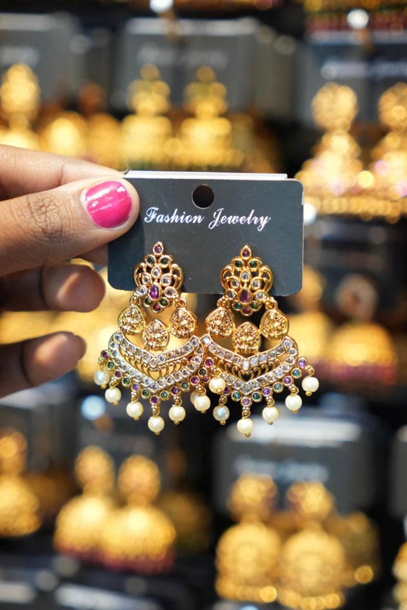 Royal Lakshmi stoned Jhumka - TJ16