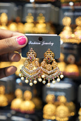 Royal Lakshmi stoned Jhumka - TJ16