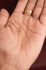 Gold Butterfly Stone Earlobe/Helix Studs -Diamond Replica-HS 117