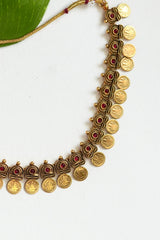 Amritha Shankari Coin Necklace Set - TN006