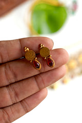 13. Amritha Vinaya Antique Coin Choker Set - TC007