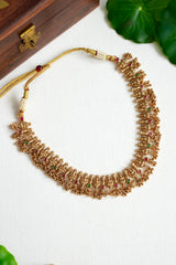 Premium Antique Temple Lakshmi Necklace Set - AN22