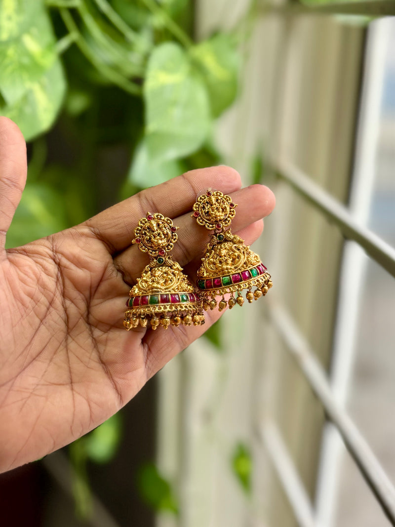 Classic  Style Lakshmi Jhumka Earrings-TJ07
