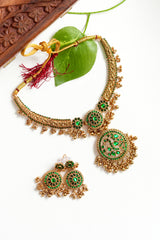 Amritha Mallika Antique Necklace Set - TN007