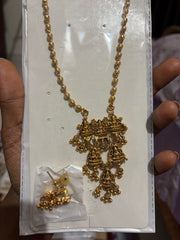 Antique Lakshmi design Long haram Set - LH006