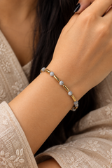 Grey Stone Gold Accent Bracelet-LB002