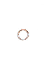 316 L Elegant Crystal Front Stoned Nose Ring/Septum Ring