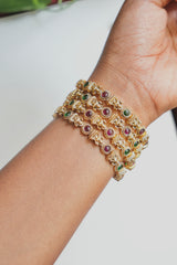 Antique Kemp Stone Designer Bangle - Set of 1 - AB01