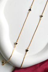 Elegant Black Gold plated Anklet - GA06