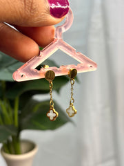 Stylish Hanging Floral Hoop Earrings - HE24