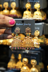 Divine Temple Jhumka Earrings -TJ28
