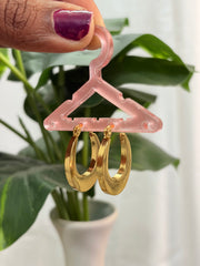 Oval Gold Hoop Earrings