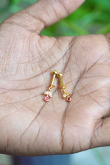 Ruby Stone hanging gold plated Bugadi