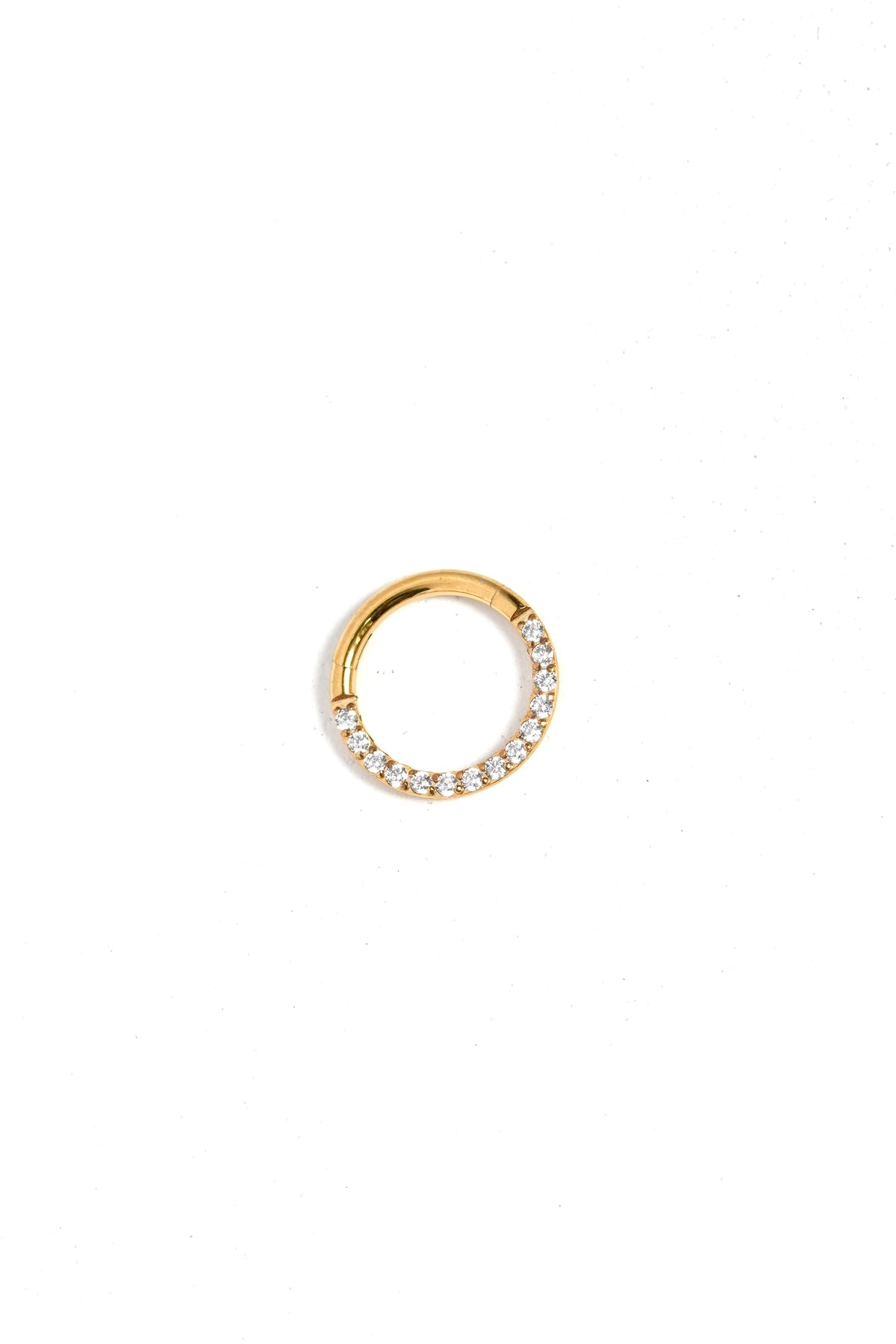 316 L Elegant Crystal Front Stoned Nose Ring/Septum Ring