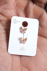Butterfly Luxe Studs-Imported Premium 316L Stainless Steel Earlobe/Helix studs - H19