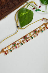 Elegant Lotus Antique Choker Set - TC005