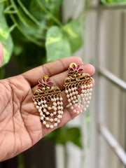 Pearl Lotus AD Jhumka - AJ01