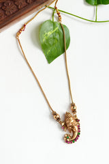 Antique Elephant design Long haram Set - LH005