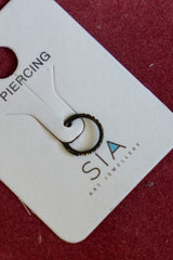 Black stoned nose ring