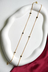 Elegant Black Gold plated Anklet - GA06