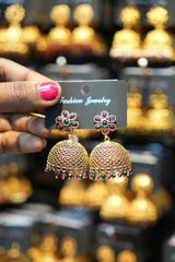 Royal Lakshmi stoned Jhumka - TJ19