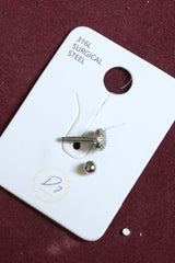 Silver nose pin