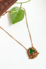 Antique Gold Finish Lakshmi Long haram Set - LH002