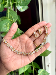 Premium Crystal Vine Necklace with Matching Earrings - AN12