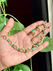 Premium Crystal Vine Necklace with Matching Earrings - AN12