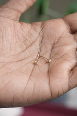 Cute Gold Star Earlobe studs - H10