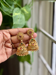 Peacock Bloom Jhumka - TJ13