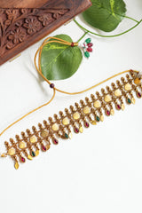 13. Amritha Vinaya Antique Coin Choker Set - TC007
