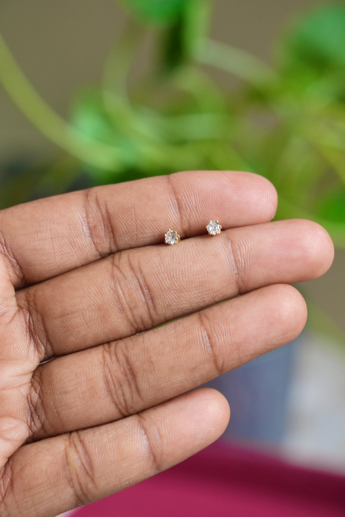 Single Crystal Earlobe studs - H13