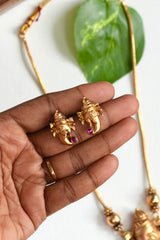 Antique Elephant design Long haram Set - LH005