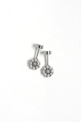 Floral CZ Bugadi | Gold Finish Cartilage Stud