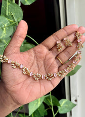 Premium Crystal Vine Necklace with Matching Earrings - AN12