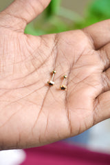 Black Star  Earlobe/Helix Ball back studs - H4