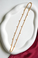 Gold beaded Elegant Anklet - GA10