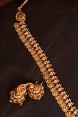 Amritha Suvarna Coin Antique Long Haram Set - LH015